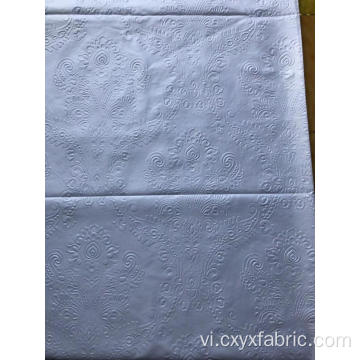 Polyester trắng 3d vải sợi nhỏ dập nổi
